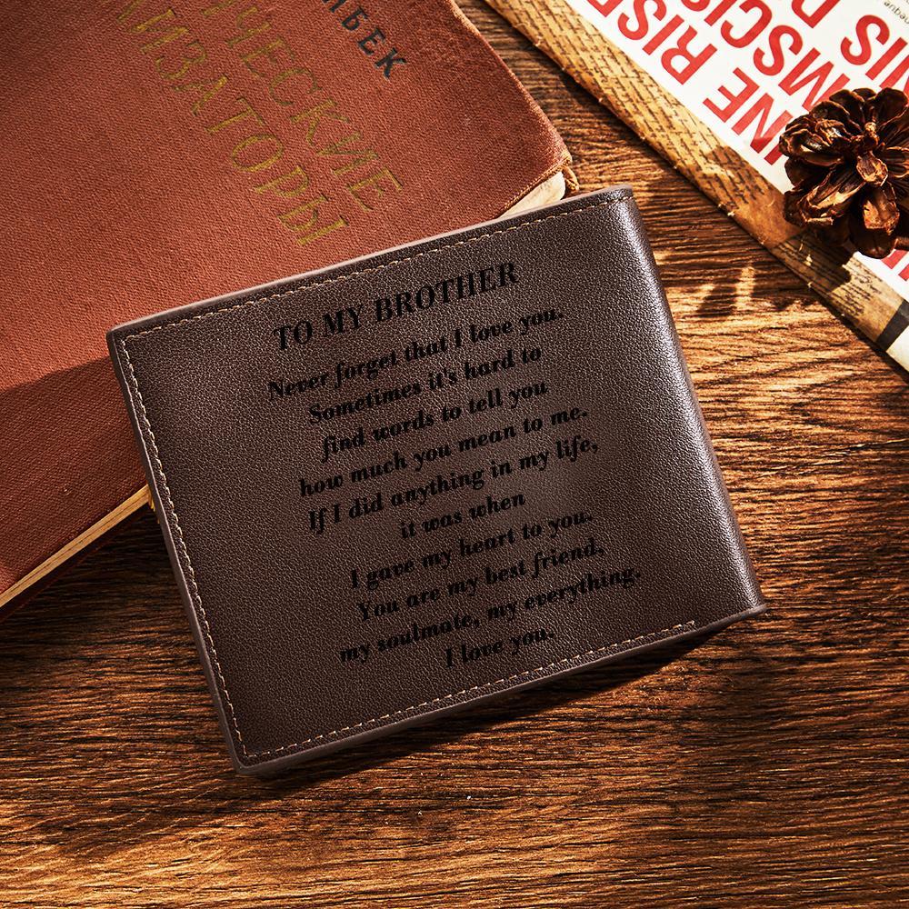 Father's Day Gifts To My Dad Love Personalized Photo Wallet Leather Wallet Engraved Wallet To My Son To My Brother - myphotowalletau