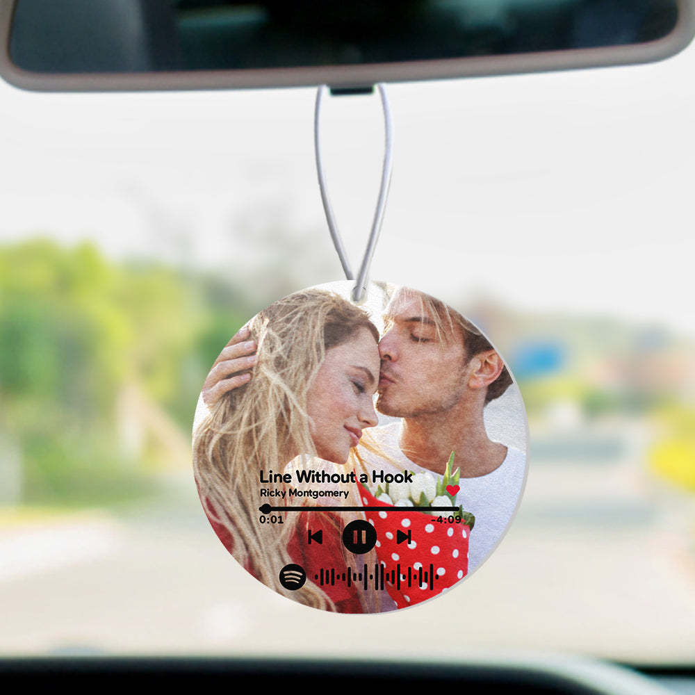 Custom Spotify Code Car Air Freshener Rearview Mirror Ornament Air Freshener Gifts - mycustomtirecover
