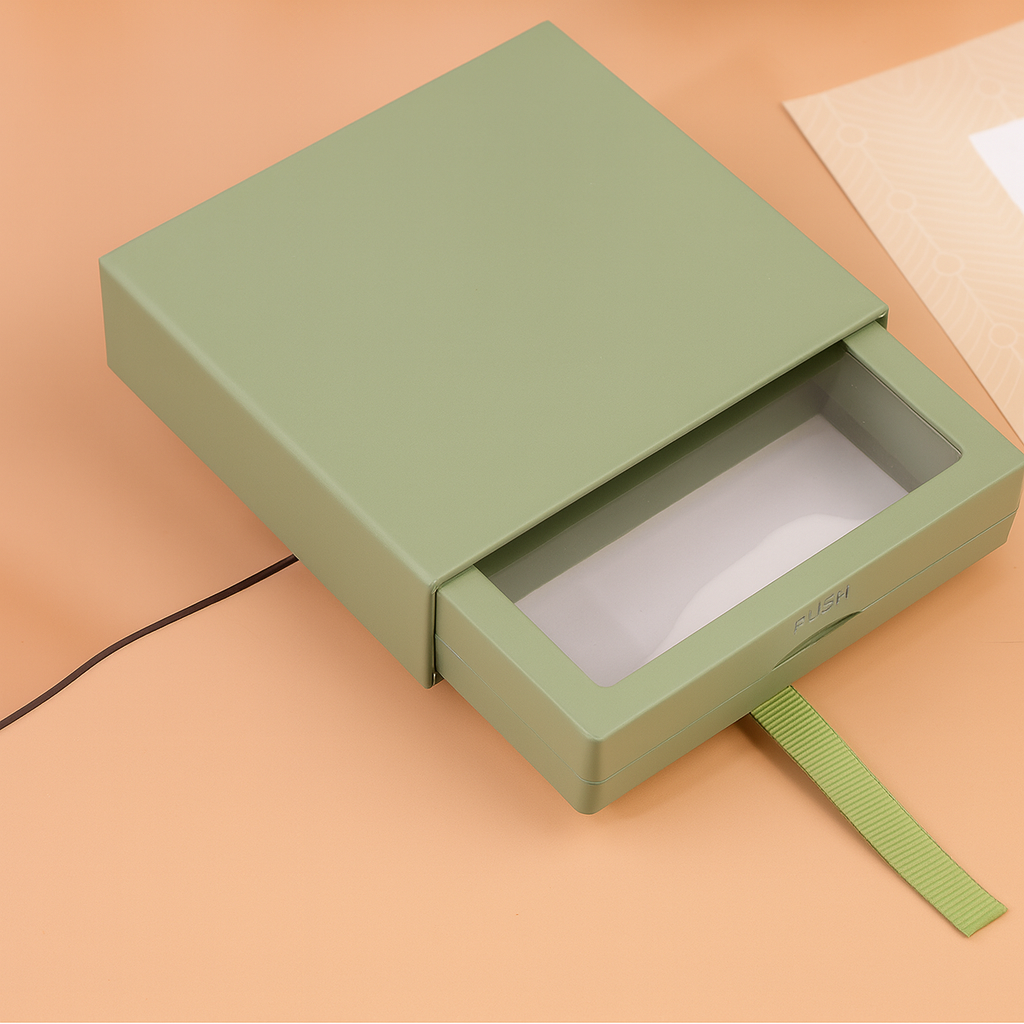Drawer-style Packaging Box-Green-9*9cm - 