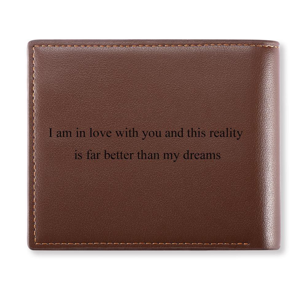Custom Men's Trifold Photo Wallet Brown - MyPhotoWalletAU