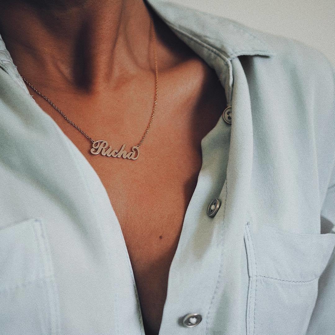 Name Necklace Rose Gold