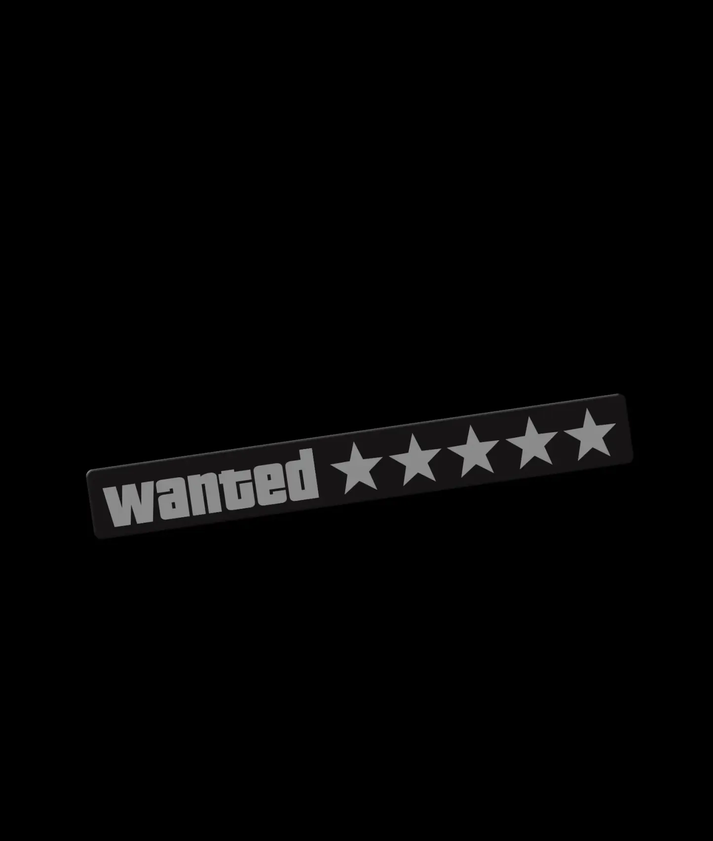 Led Glow Sticker Car Decals WANTED USB Electric Sticker