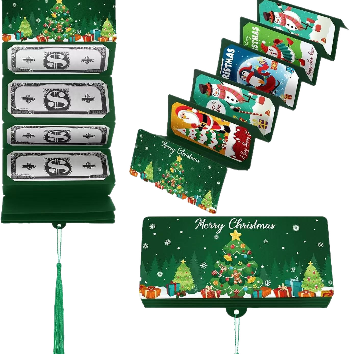 Christmas Money Holders with Envelopes Surprise Cash Gift Cards for Kids, Teens, Mom & DadCreative Christmas Cash Gift - 