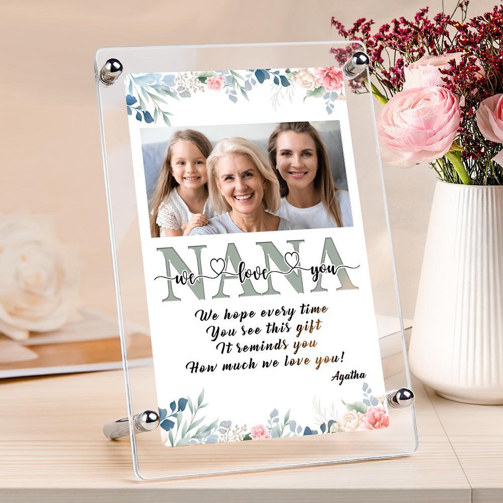 Mother's Day Custom Photo Plaque Gift With Your Name - It Reminds How Much We Love You - myphotowalletau