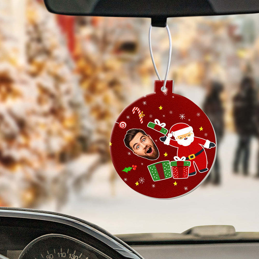 Custom Christmas Car Air Freshener Rearview Mirror Ornament Funny Air Freshener Gifts for Christmas - mycustomtirecover