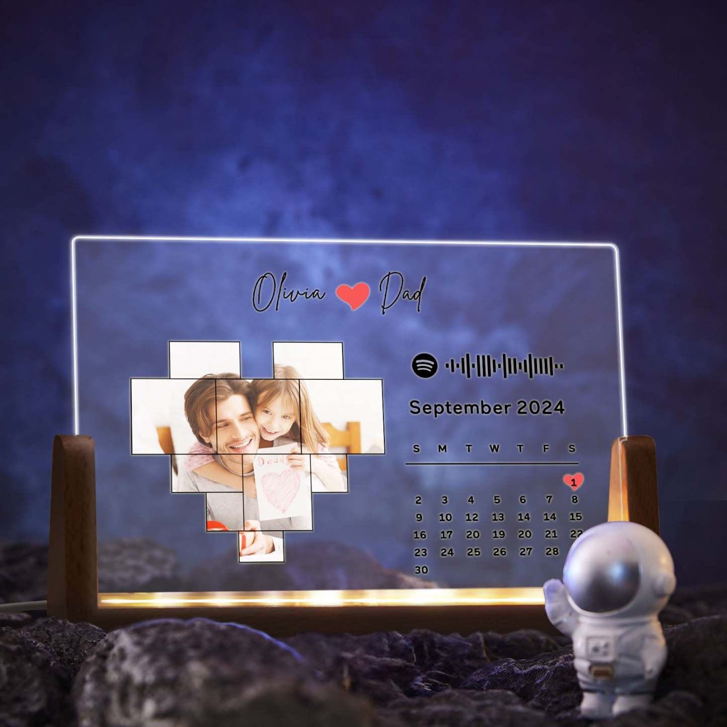 Custom Spotify Plaque Spotify Code Song Decor Photo Decor Father's Day Gifts 