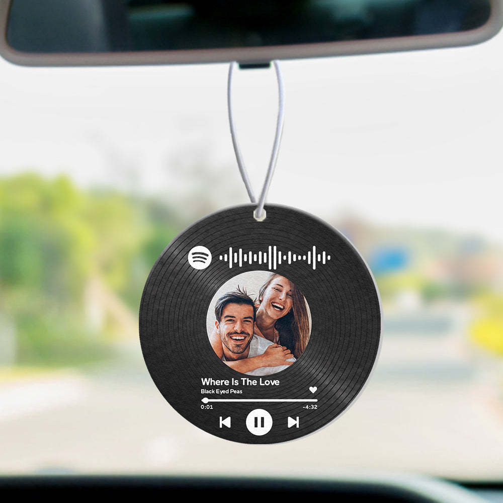 Custom Spotify Code Car Air Freshener Rearview Mirror Ornament Air Freshener Gifts - mycustomtirecover