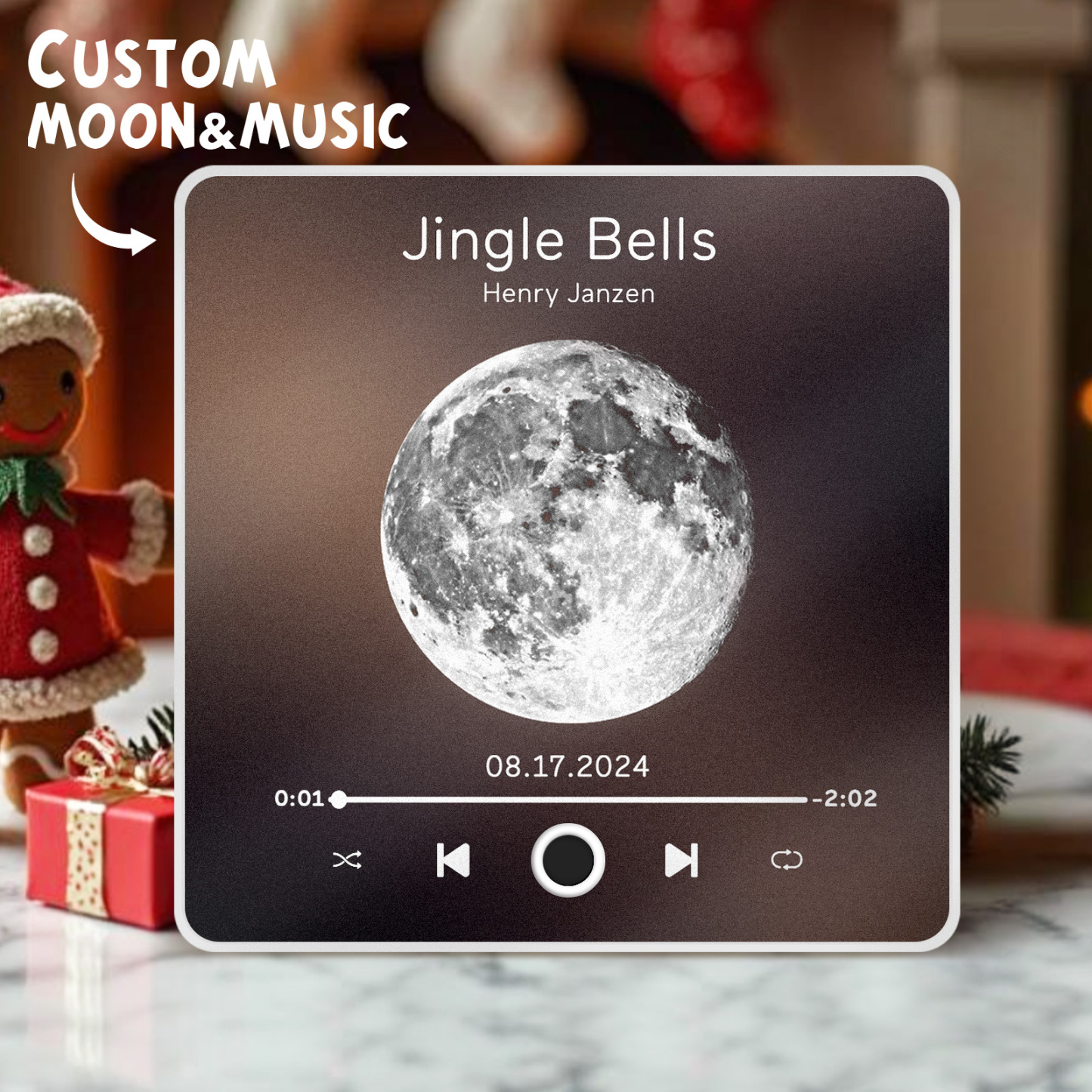 Customized Album Fridge Magnet Personalized Music Fridge Magnet Can Play Songs Christmas Gift - 