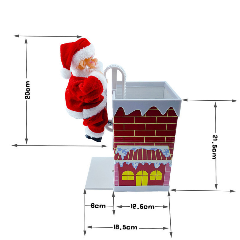 Santa Figure Christmas Desk Decor Funny Electronic Home Decoration for Holiday - 