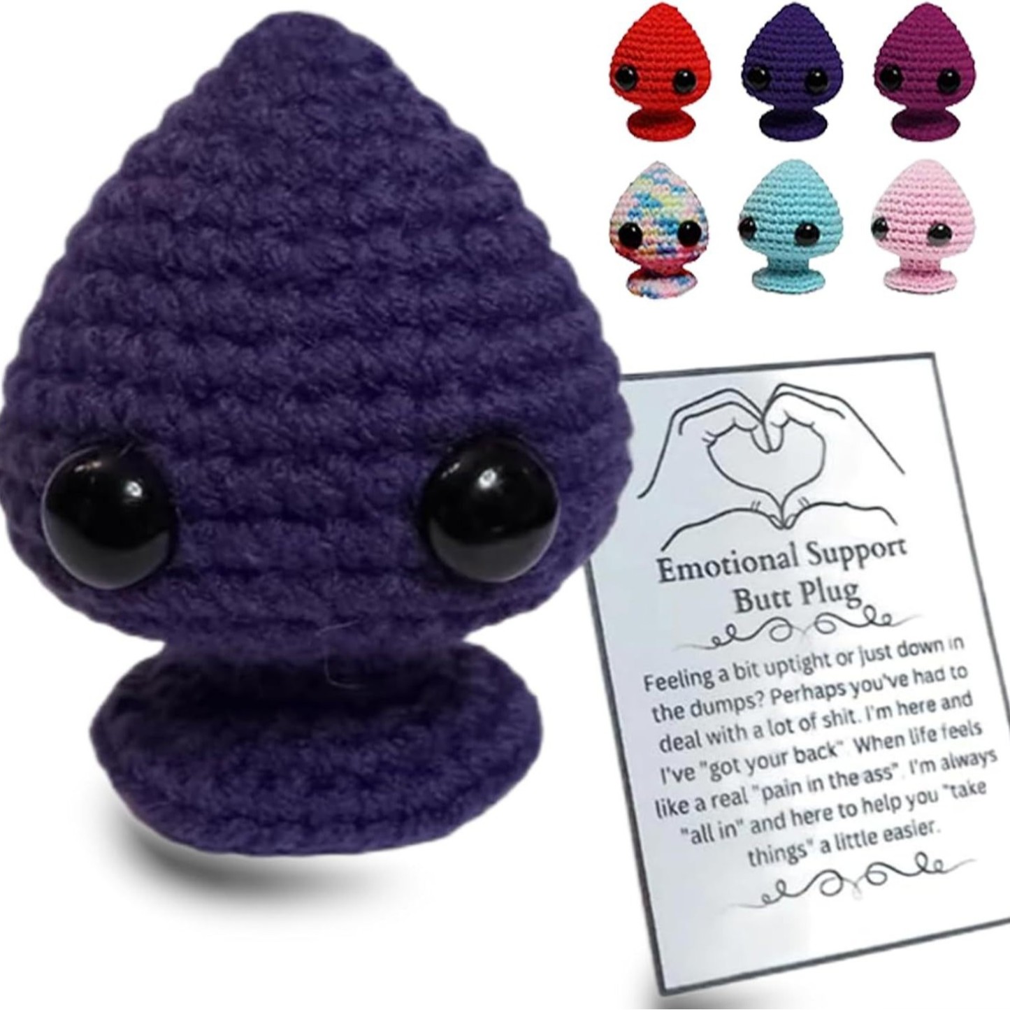 Funny & Adorable Emotional Support Butt Plug - Perfect Gag Gift for Laughter
