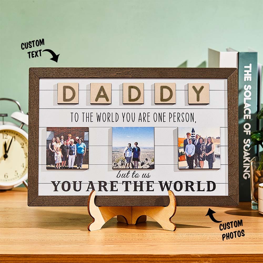 Custom Photo Detor Frame Creative Wooden Father's Day Gifts - myphotowalletau