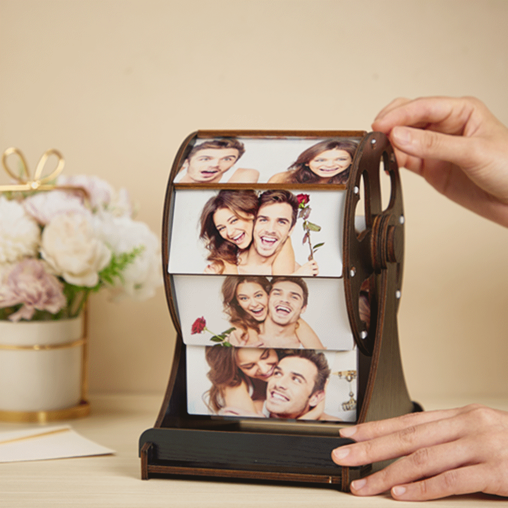 Custom Photo Ornaments Creative Photo Frame Mini Ferris Wooden Gifts - myphotowalletau