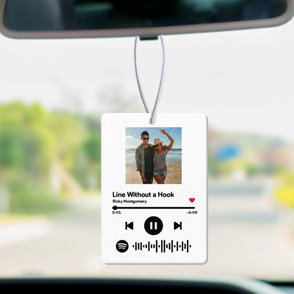 Custom Spotify Code Car Air Freshener Rearview Mirror Ornament Air Freshener Gifts - mycustomtirecover