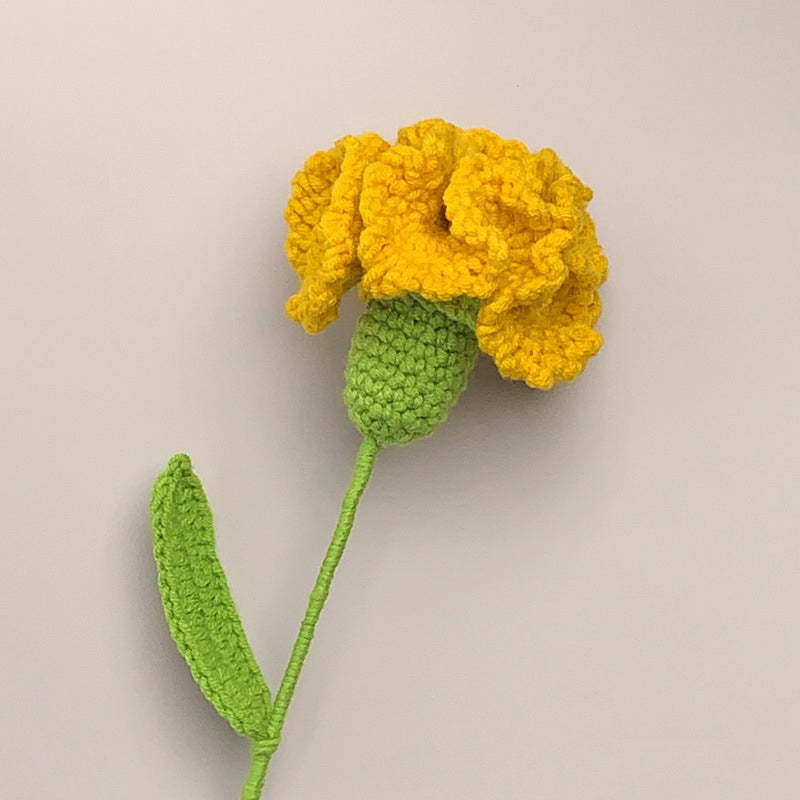 Carnation Crochet Flower Handmade Knitted Flower Gift for Lover - myphotowalletau