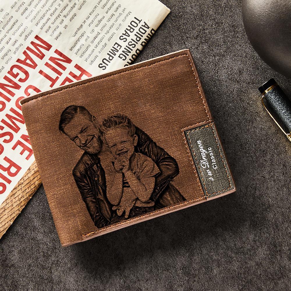 Father's Day Gifts To My Dad Love Personalized Photo Wallet Leather Wallet Engraved Wallet To My Son To My Brother - myphotowalletau