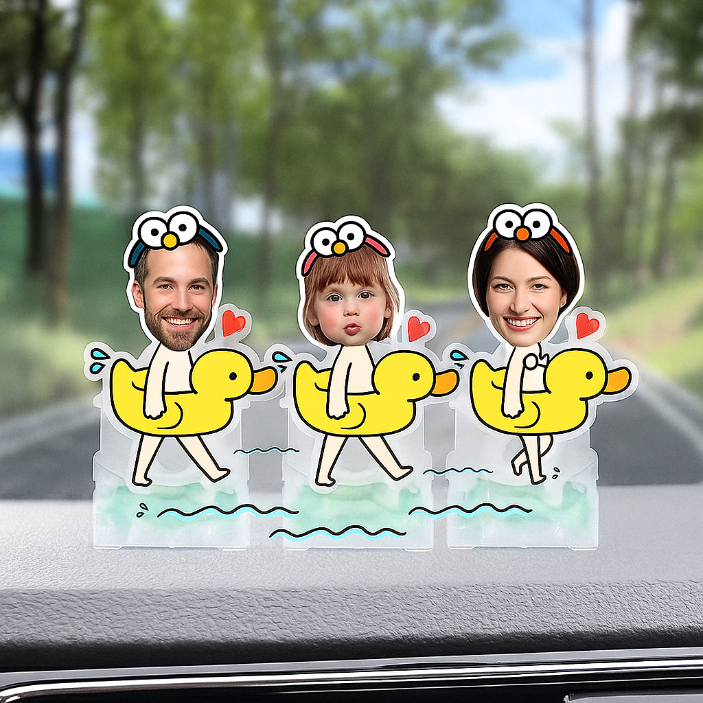 Car shaking ornaments customized solar car shake music photo acrylic car interior decoration - 