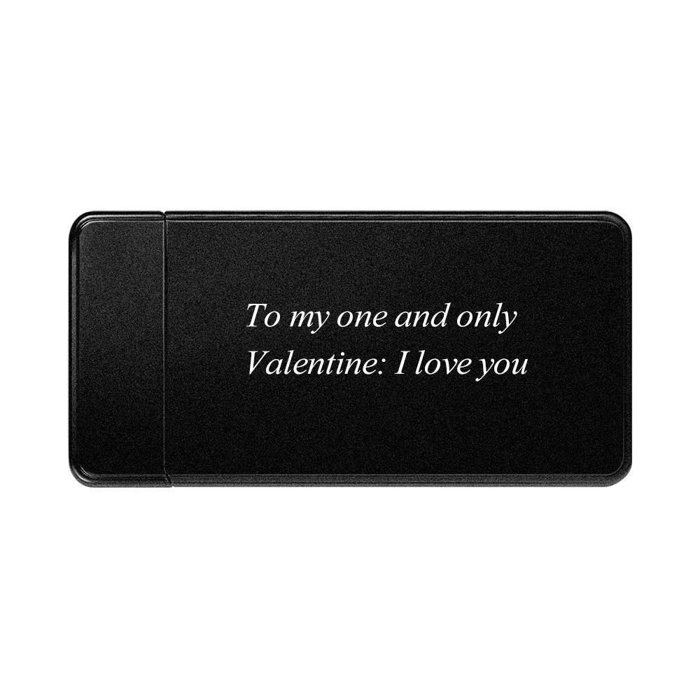Custom Photo Engraved Lighter Color Printing | Electronic Cigarette Lighter | Scrub Black - MyPhotoWalletAU