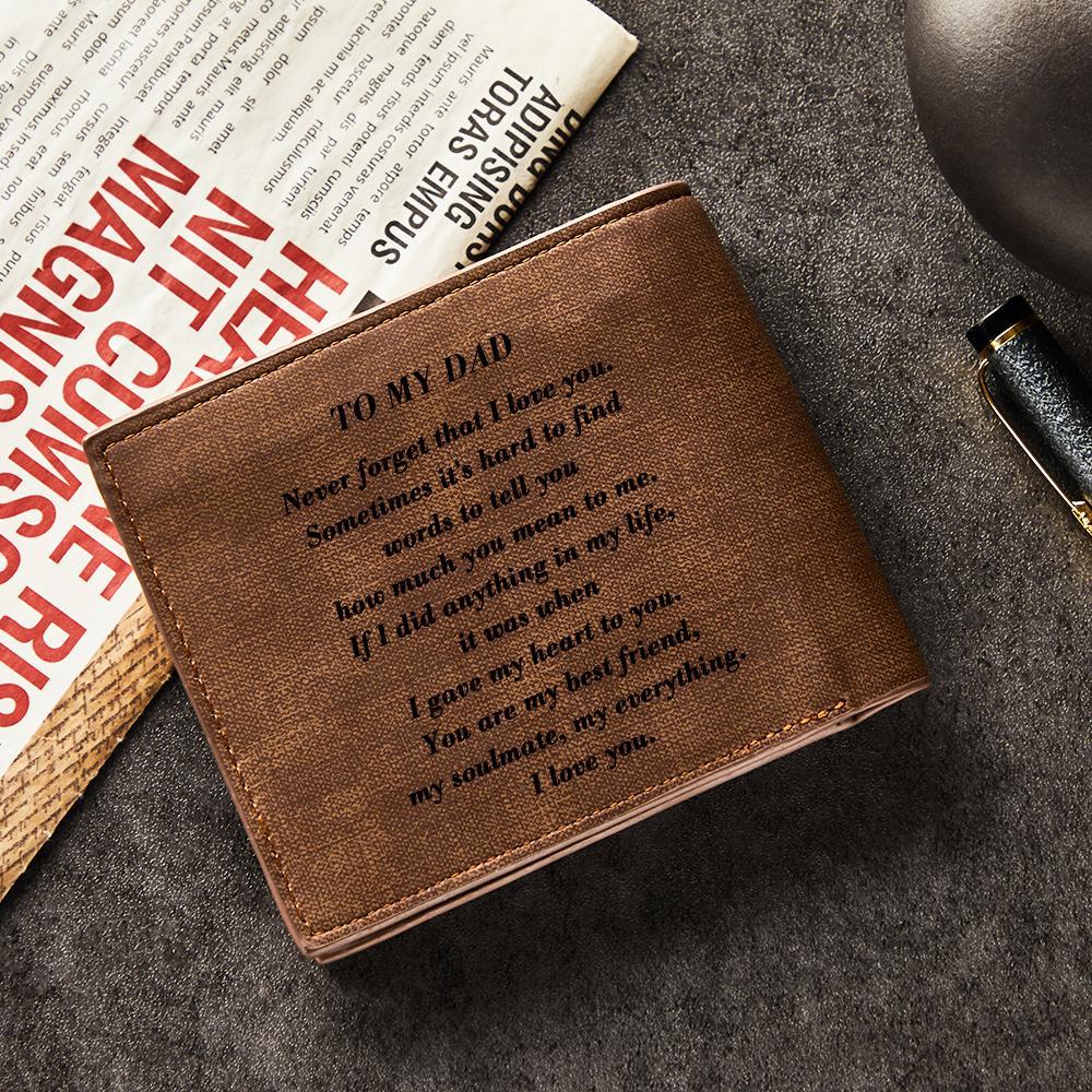 Father's Day Gifts To My Dad Love Personalized Photo Wallet Leather Wallet Engraved Wallet To My Son To My Brother - myphotowalletau