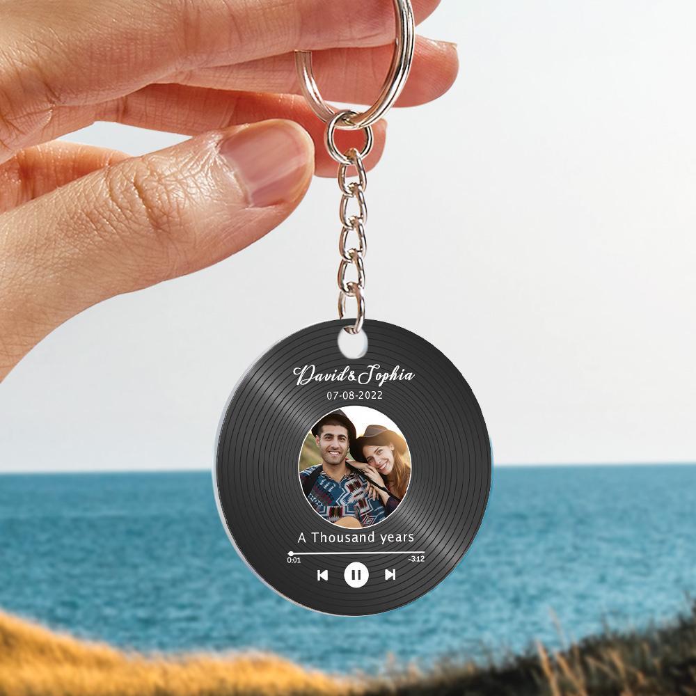 Custom Record Disc Keychains Calendar Keychains Acrylic Gifts For Father - myphotowalletau