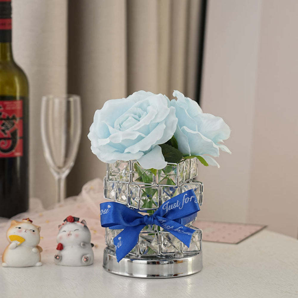 Romantic Rose Night Light Cube Flower Lamp Gifts for Lover - myphotowalletau