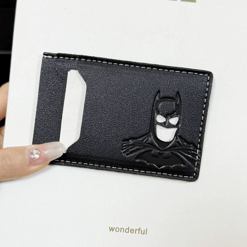 Upgrade His Wallet Game Bat ID Superhero-Themed Leather Card Holder
