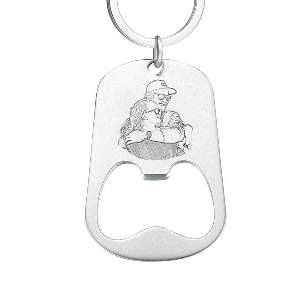 Custom Photo Engraved Keychain | Oktoberfest Beer Bottle Opener - MyPhotoWalletAU