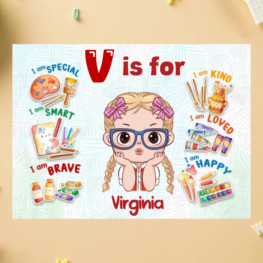 Custom Jigsaw Puzzle Personalized Young Artists At-Home Gift for Kids - 