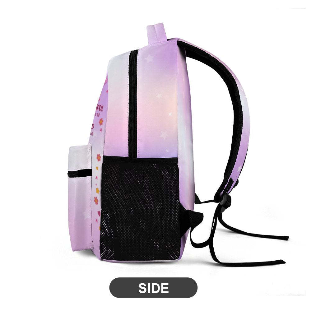 Personalized Back To School Name Backpack for Girls and Boys  God Says I Am - 
