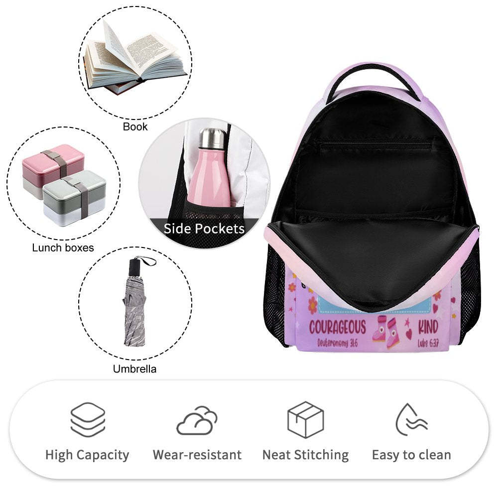 Personalized Back To School Name Backpack for Girls and Boys  God Says I Am - 