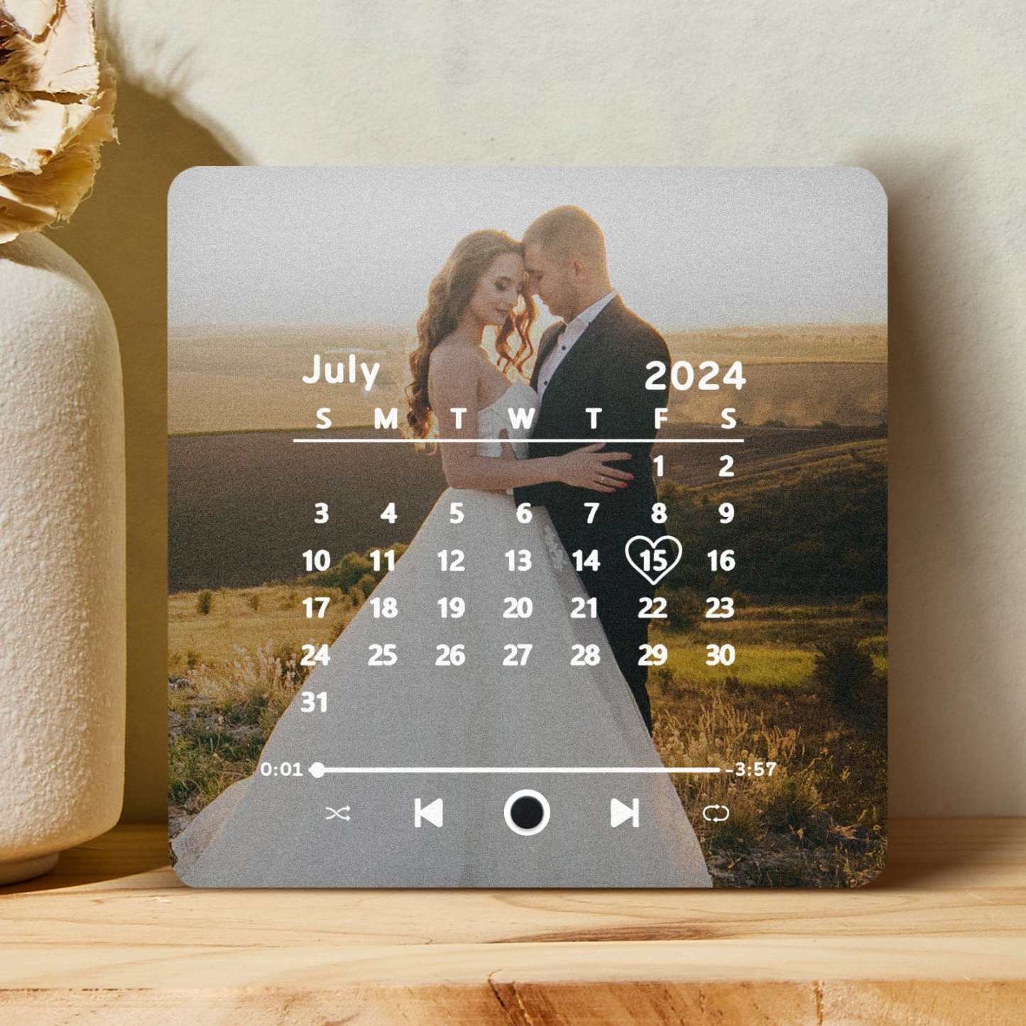 Customized Album Fridge Magnet Calendar Personalized Photo Music Fridge Magnet Can Play Songs Anniversary Gifts Ideas