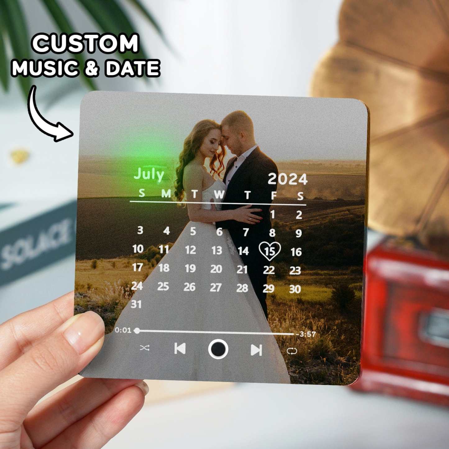 Customized Album Fridge Magnet Calendar Personalized Photo Music Fridge Magnet Can Play Songs Anniversary Gifts Ideas