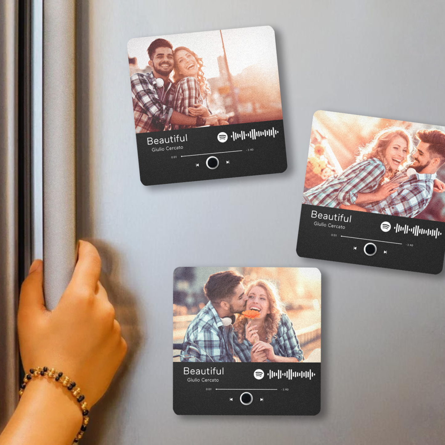 Customized Printed Music Fridge Sticker Calendar Photo Gifts Music Wall Photo Sticker Music Movement That Can Be Played Without Cell Phone Best Gift