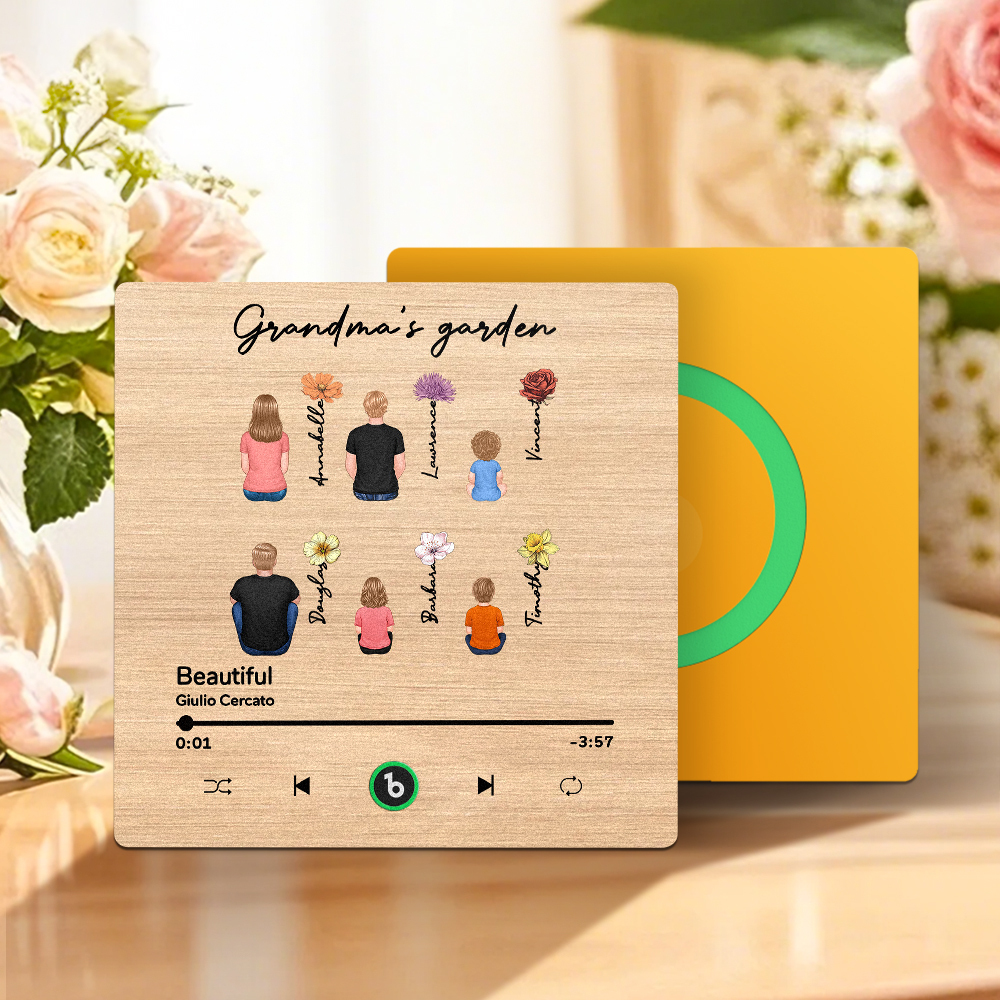 Mother's Day Custom Music Fridge MagnetMusic Wall Photo Sticker That Plays Music Without Cell Phone Multiple Styles - 