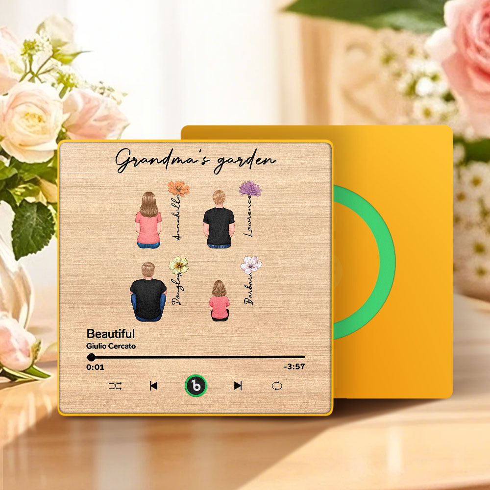 Mother's Day Custom Music Fridge MagnetMusic Wall Photo Sticker That Plays Music Without Cell Phone Multiple Styles - 