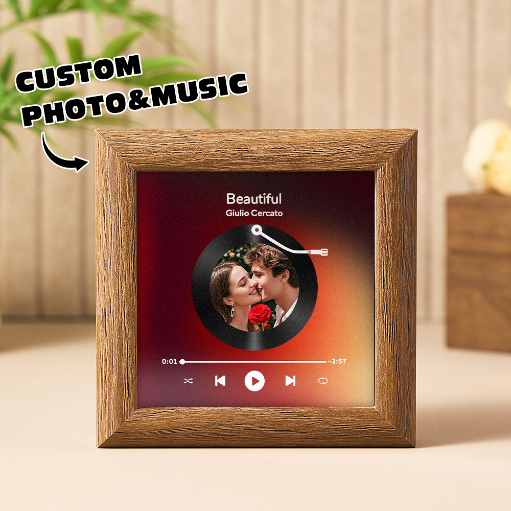 Custom Wooden Music Fridge Magnet Custom Music And Photo Fridge Magnet Can Play Songs Without Phone - 