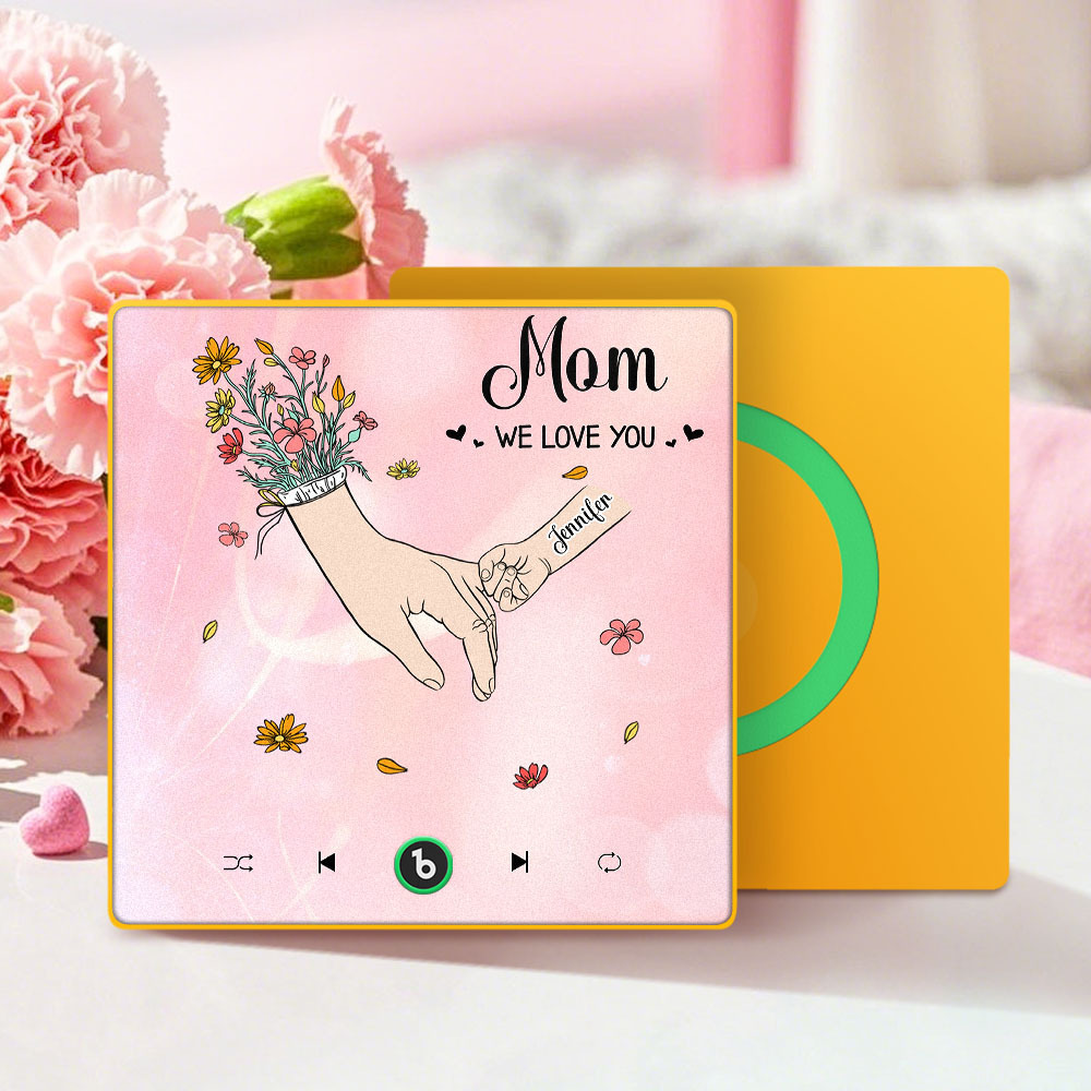 We Love You Mommy Custom Music Fridge Magnet Colorful Frame Album Fridge Magnet Music Wall Photo Sticker Mother's Day Gift - 