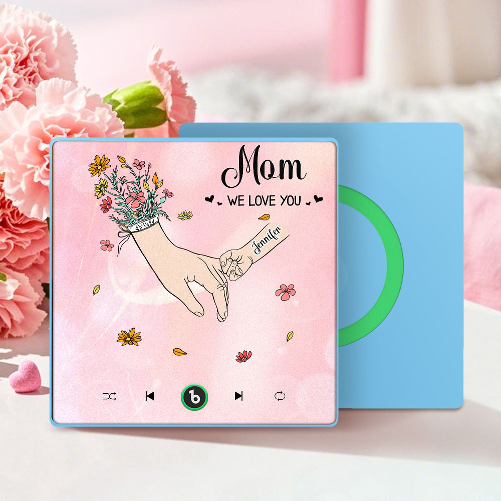 We Love You Mommy Custom Music Fridge Magnet Colorful Frame Album Fridge Magnet Music Wall Photo Sticker Mother's Day Gift - 