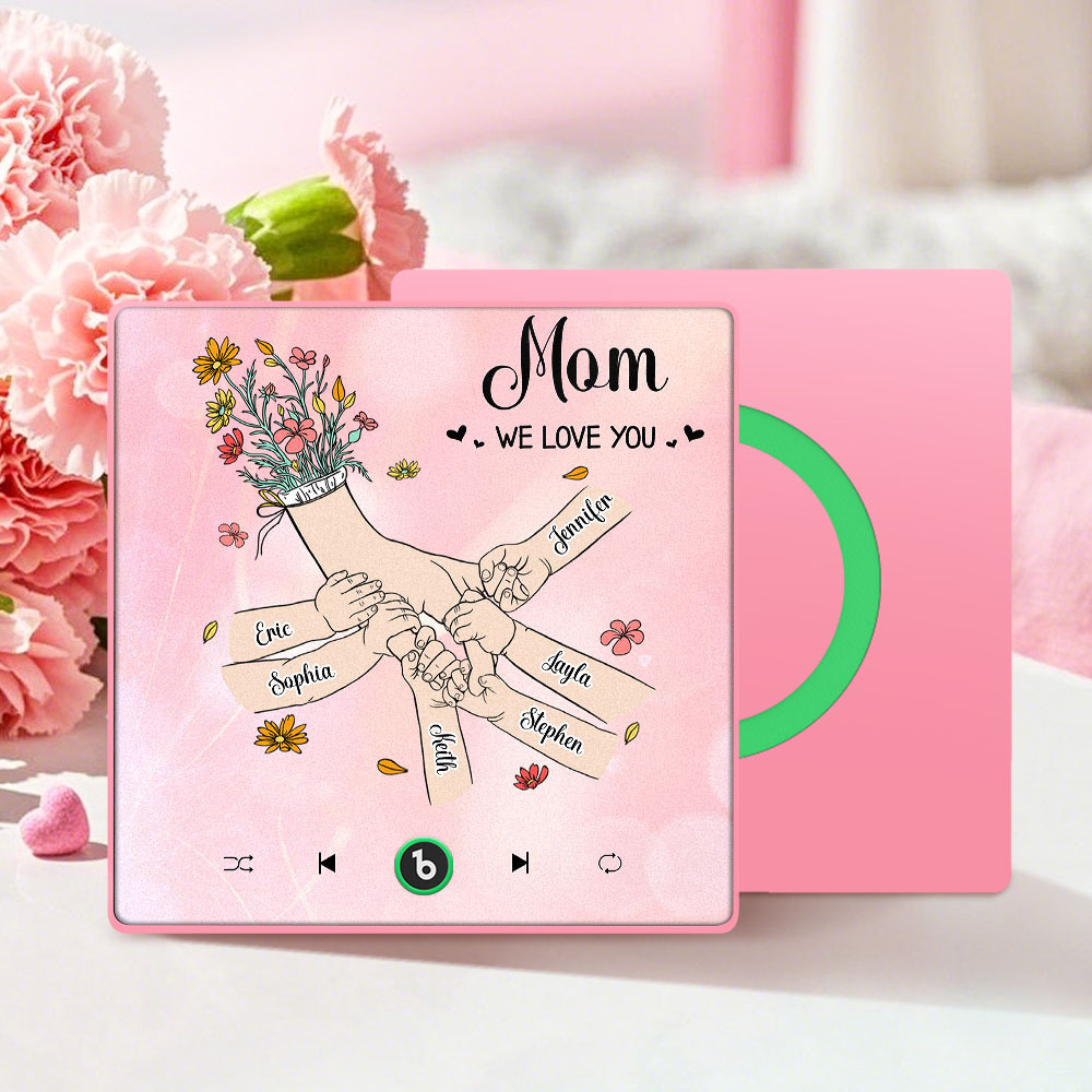 We Love You Mommy Custom Music Fridge Magnet Colorful Frame Album Fridge Magnet Music Wall Photo Sticker Mother's Day Gift - 