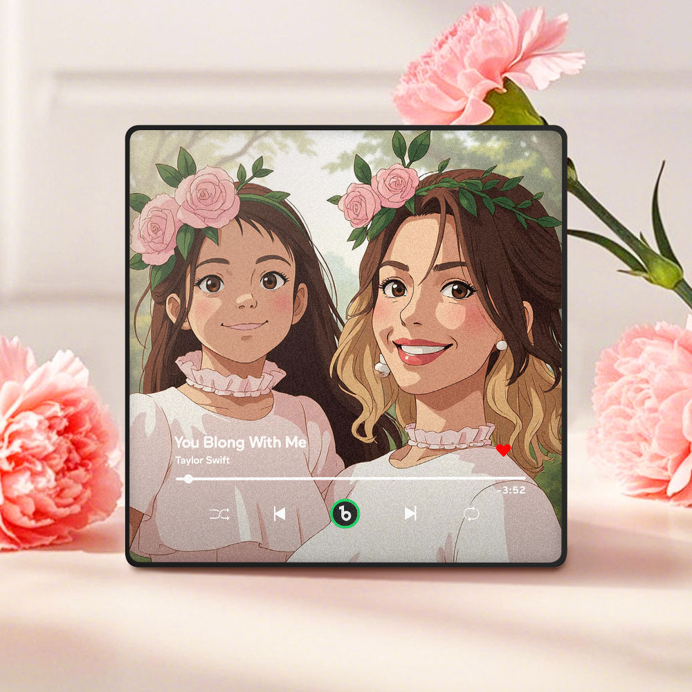 Custom Gibli-style Music Fridge Magnet and Photo with Colorful Frame Music Wall Photo Sticker Music Movement That Can Be Played - 