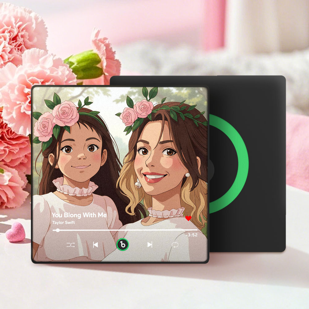 Custom Gibli-style Music Fridge Magnet and Photo with Colorful Frame Music Wall Photo Sticker Music Movement That Can Be Played - 