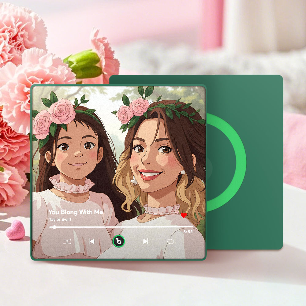 Custom Gibli-style Music Fridge Magnet and Photo with Colorful Frame Music Wall Photo Sticker Music Movement That Can Be Played - 