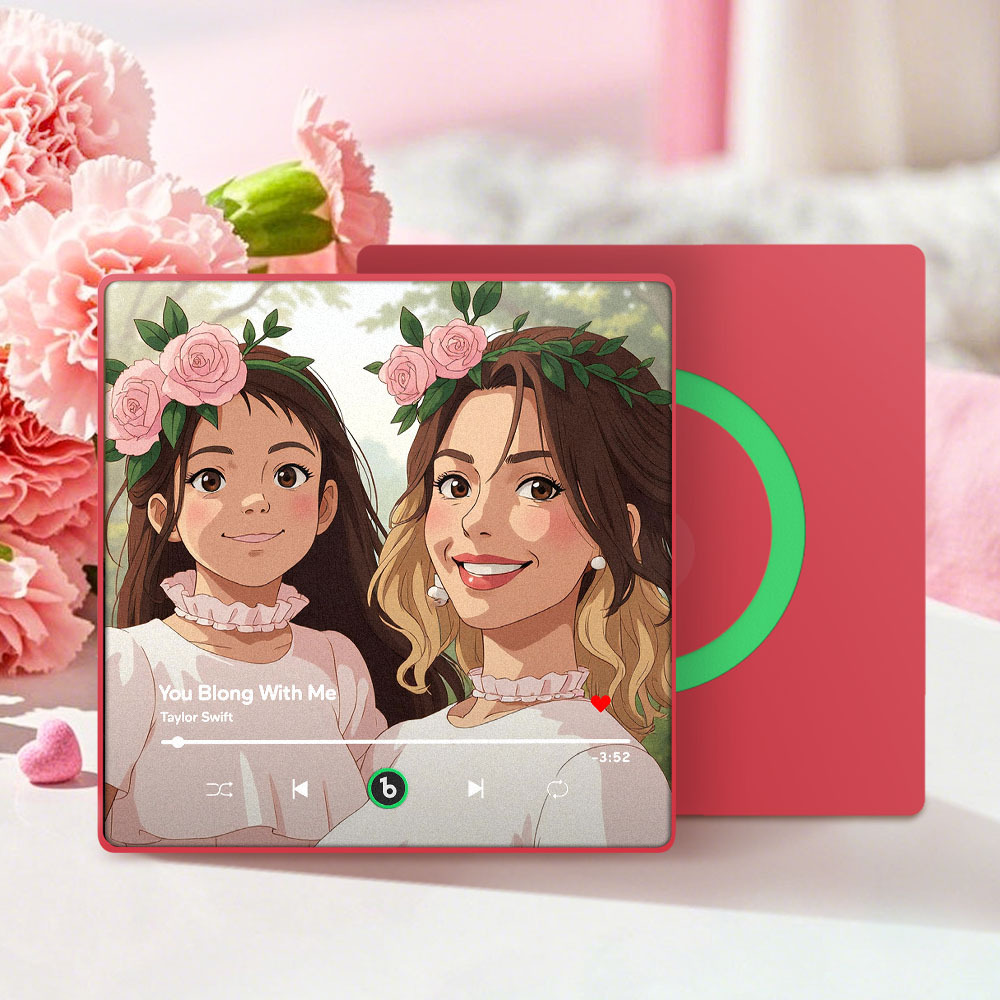 Custom Gibli-style Music Fridge Magnet and Photo with Colorful Frame Music Wall Photo Sticker Music Movement That Can Be Played - 