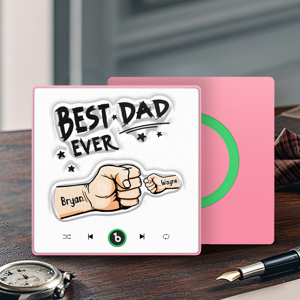 Custom Music Fridge Magnet New 4.0 Upgrade Colorful Frame Personalized Name Fist Gift Album Fridge Magnet Music Father's Day Gifts - 