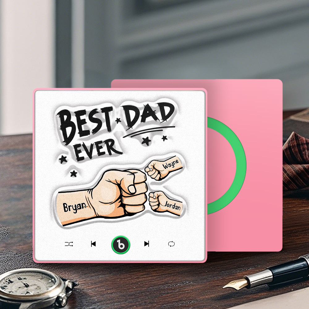 Custom Music Fridge Magnet New 4.0 Upgrade Colorful Frame Personalized Name Fist Gift Album Fridge Magnet Music Father's Day Gifts - 