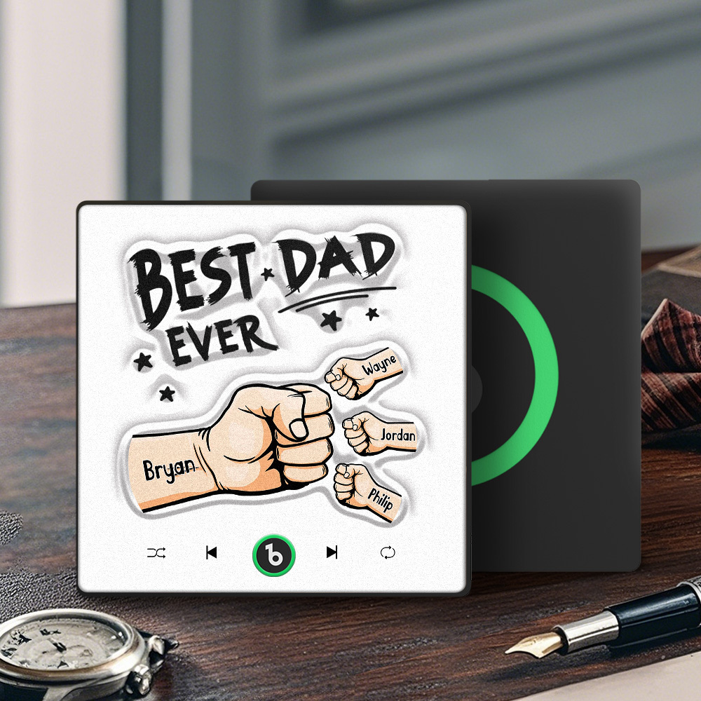 Custom Music Fridge Magnet New 4.0 Upgrade Colorful Frame Personalized Name Fist Gift Album Fridge Magnet Music Father's Day Gifts - 