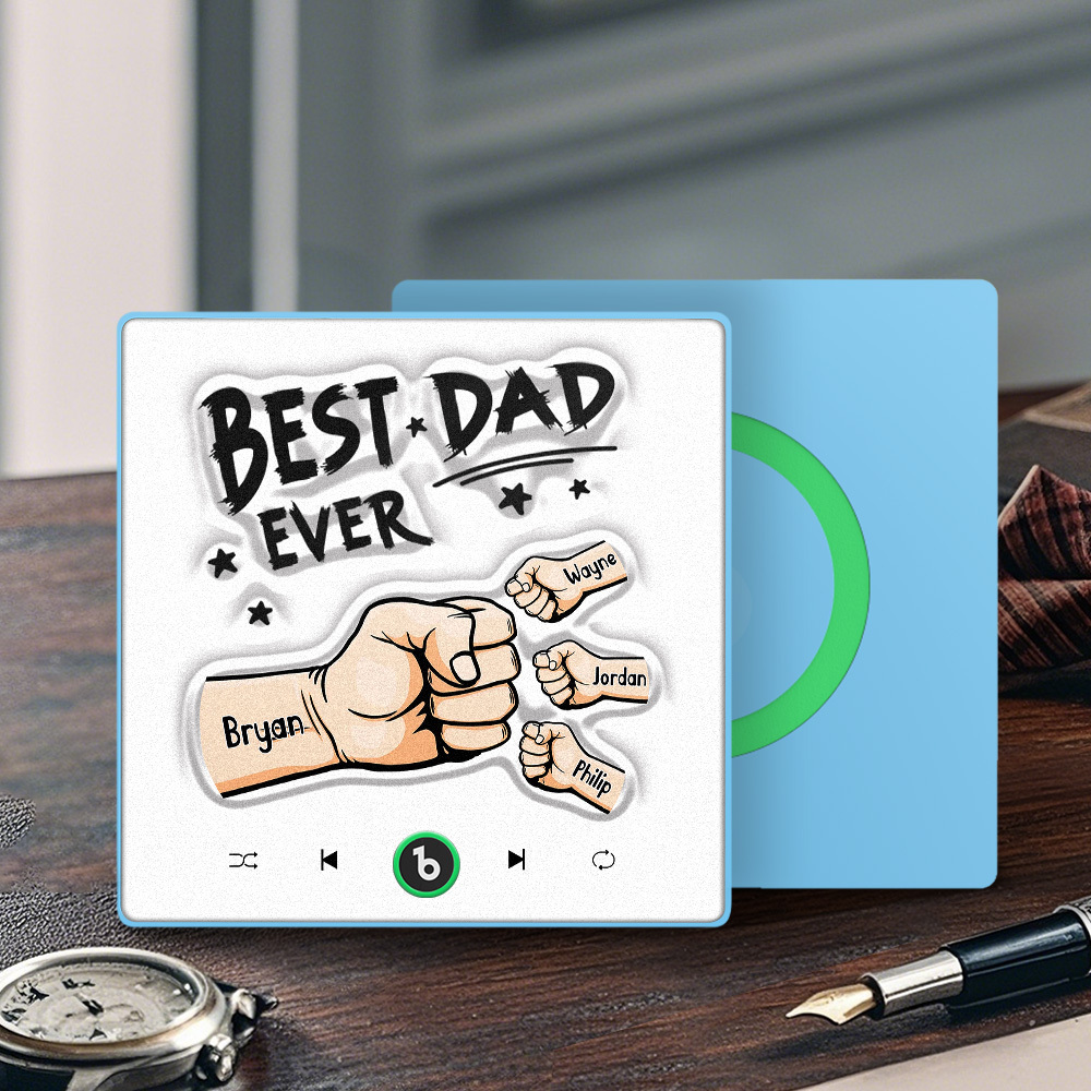 Custom Music Fridge Magnet New 4.0 Upgrade Colorful Frame Personalized Name Fist Gift Album Fridge Magnet Music Father's Day Gifts - 