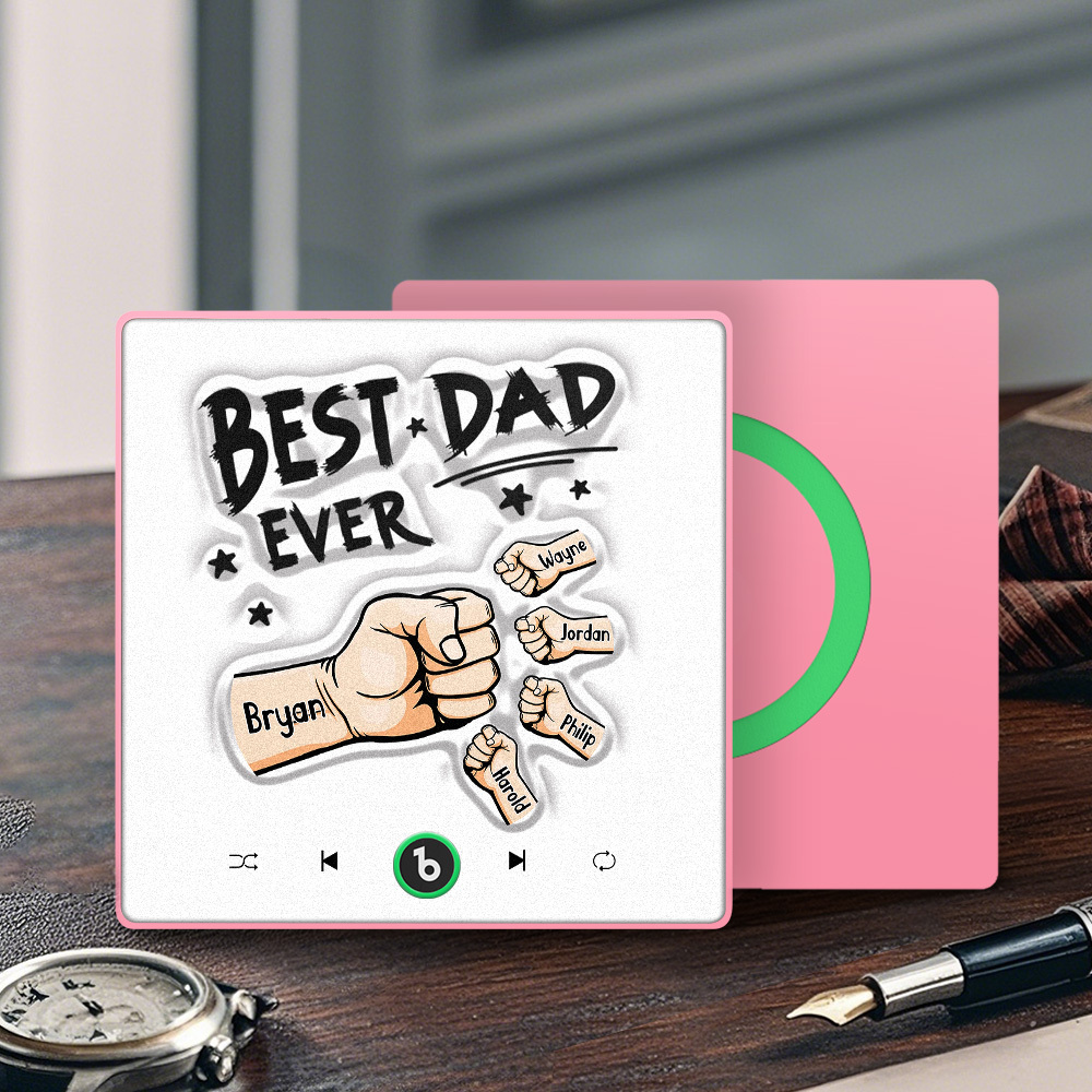 Custom Music Fridge Magnet New 4.0 Upgrade Colorful Frame Personalized Name Fist Gift Album Fridge Magnet Music Father's Day Gifts - 