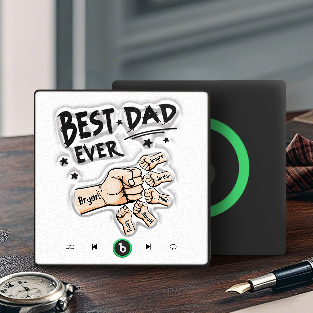 Custom Music Fridge Magnet New 4.0 Upgrade Colorful Frame Personalized Name Fist Gift Album Fridge Magnet Music Father's Day Gifts - 