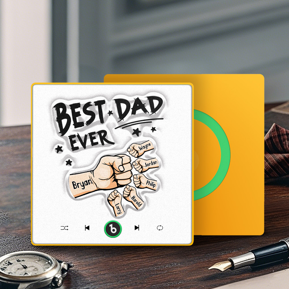 Custom Music Fridge Magnet New 4.0 Upgrade Colorful Frame Personalized Name Fist Gift Album Fridge Magnet Music Father's Day Gifts - 