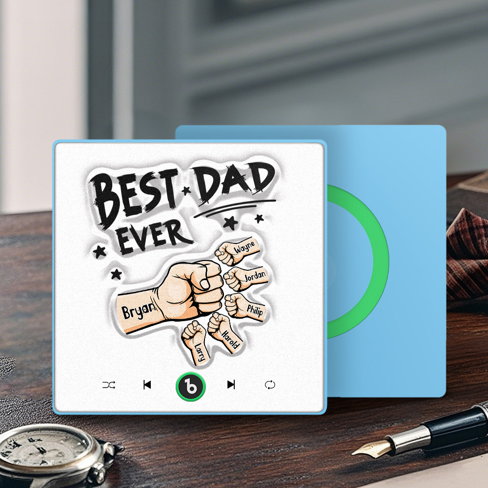 Custom Music Fridge Magnet New 4.0 Upgrade Colorful Frame Personalized Name Fist Gift Album Fridge Magnet Music Father's Day Gifts - 